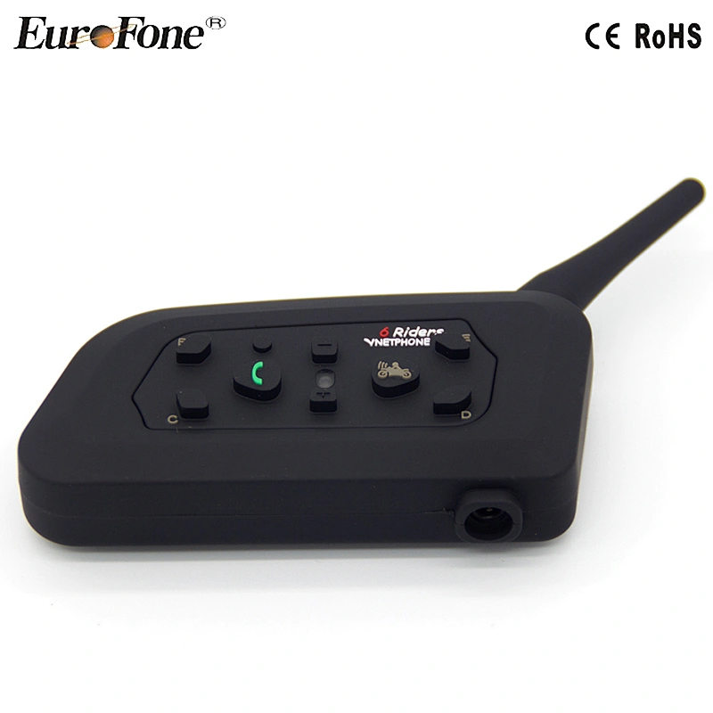 Bluetooth helm intercom headset voor 6 rijders 1200 meter V6-1200