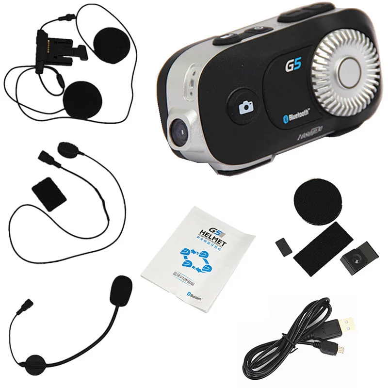 Good quality  New   Motorcycle Helmet Bluetooth Intercom Headset with camera function
