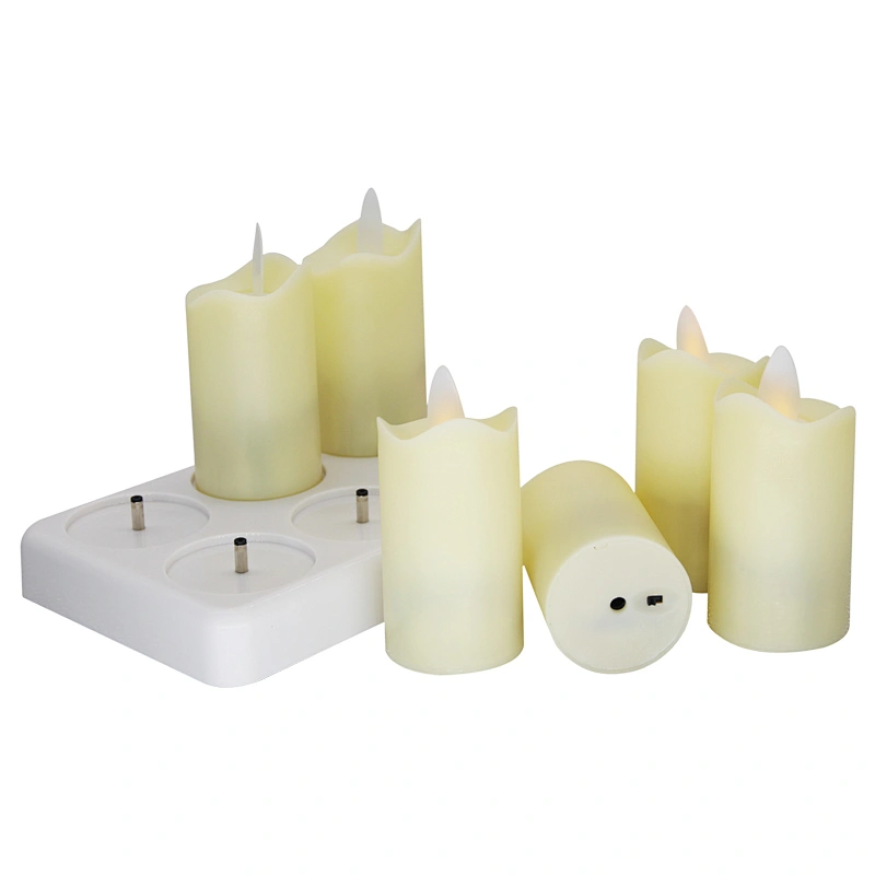 New style with remote control  flameless Wind swing candle Waving Flame  rechargeable led candle light