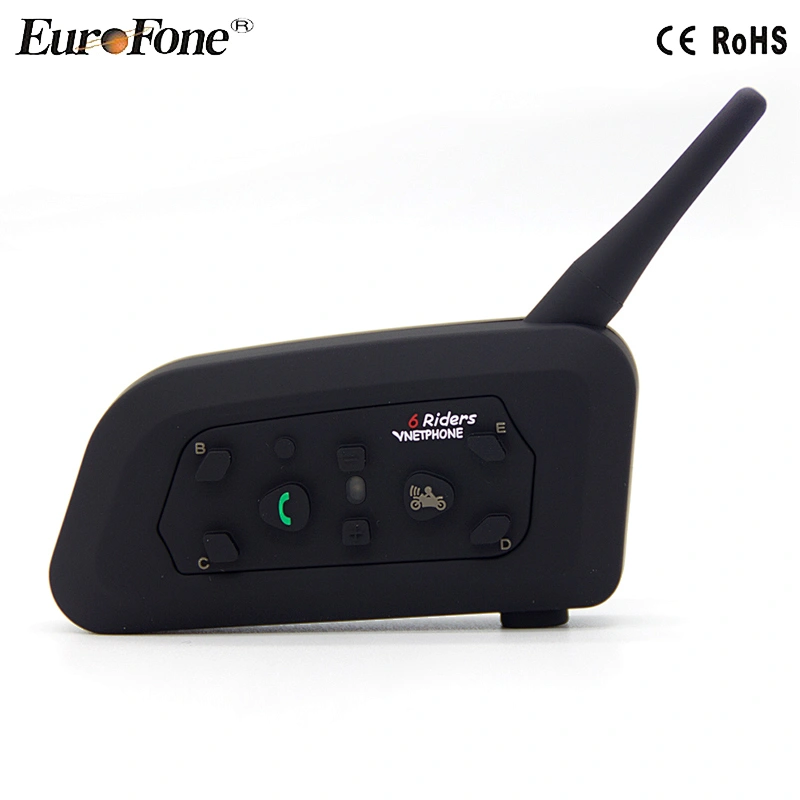 Bluetooth helmet intercom headset for 6 riders 1200 meter V6-1200