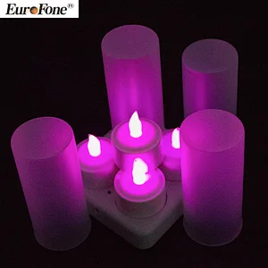 Wholesale purple Candle Rechargeable Led Candle Electronic Candle