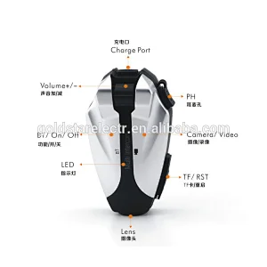 Helmet bluetooth intercom headset 4 riders intercom with camera function and FM good quality Video Recorder