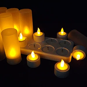 factory led flameless candle wedding home decoration candles rechargeable