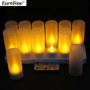 led rechargeable candle  gift boxes packaging decorating light glass jar stand candle holder