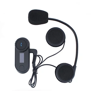 Soporte para casco de moto FM con pantalla Auricular Bluetooth Intercomunicador T-comsc
