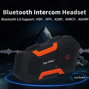 waterproof IP 67  long talking long range 800 m FM radio Motorcycle Helmet Bluetooth Intercom Headset