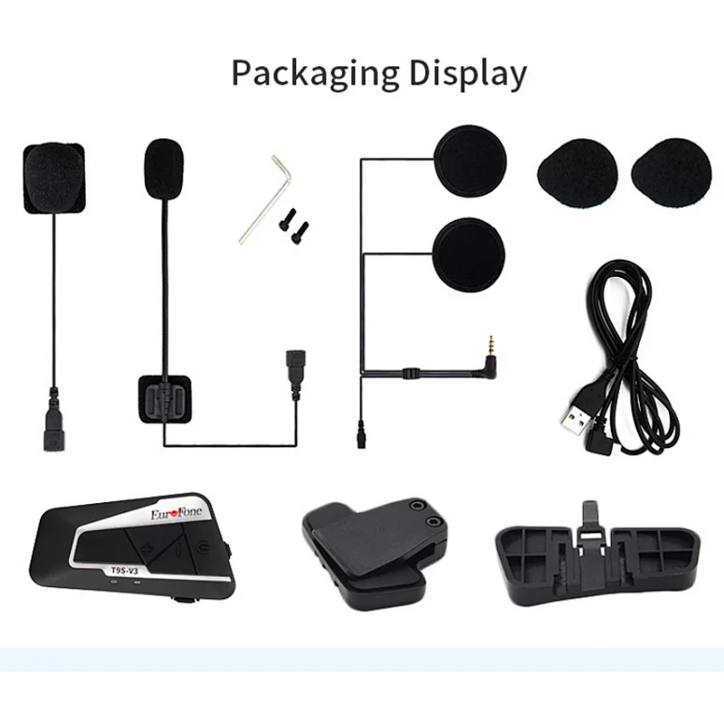 Lieferung 2-Fahrten 500m Full Duplex Motorrad Bluetooth Headset Intercom