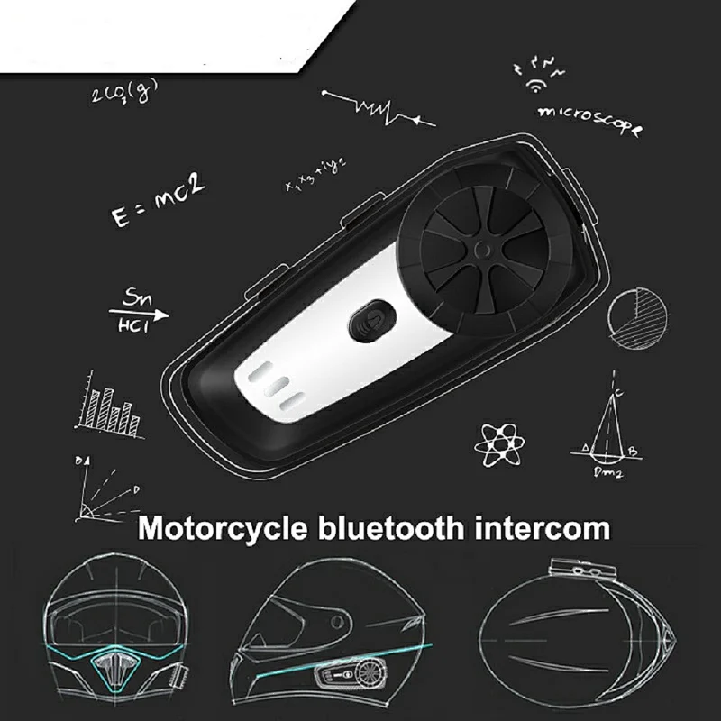2021 de boa qualidade BT5.0 capacete de motocicleta para 2 pilotos intercomunicador de 100 metros com fone de ouvido bluetooth
