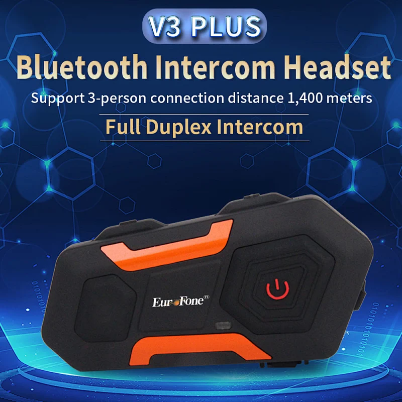 waterproof IP 67 long talking long range 800 m FM radio Motorcycle Helmet Bluetooth Intercom Headset