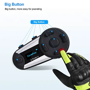 wholesale Good quality   motorcycle  helmet bluetooth  group  inercom headphone V6 pro