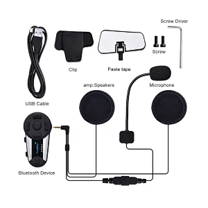 wholesale Good quality   motorcycle  helmet bluetooth  group  inercom headphone V6 pro