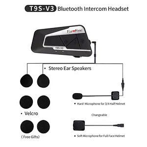 Lieferung 2-Fahrten 500m Full Duplex Motorrad Bluetooth Headset Intercom