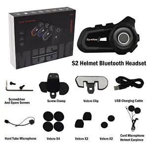support 2 riders bluetooth intercom system connection 2 mobile phones Walkie talkie 800 meters helmet intercom headset