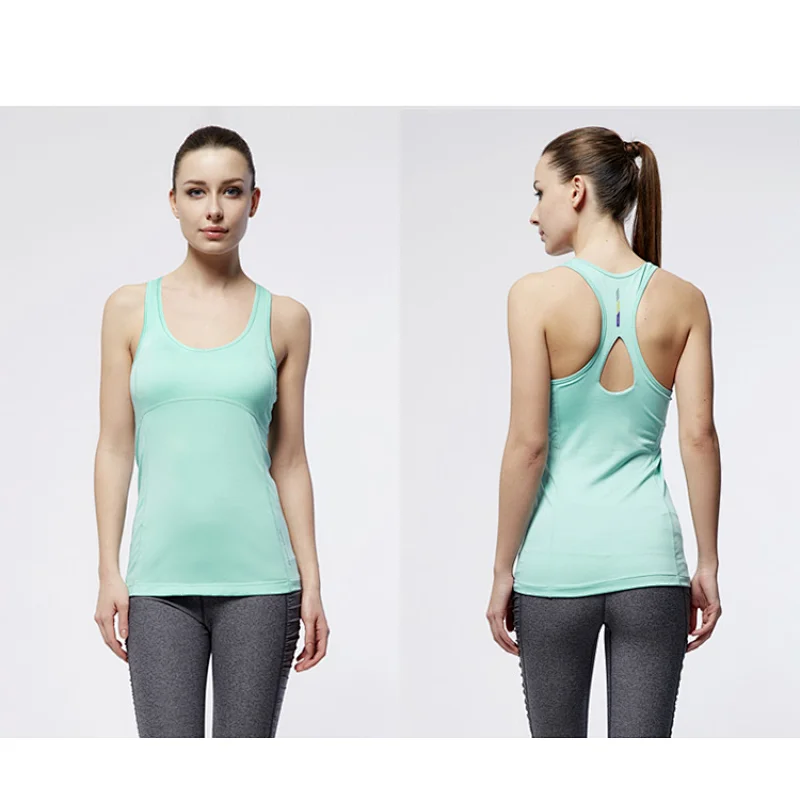Women oem regular bodybuilding yoga wear quick dry gym fitness tactive wear tank top Custom logo designed tank topwoman
