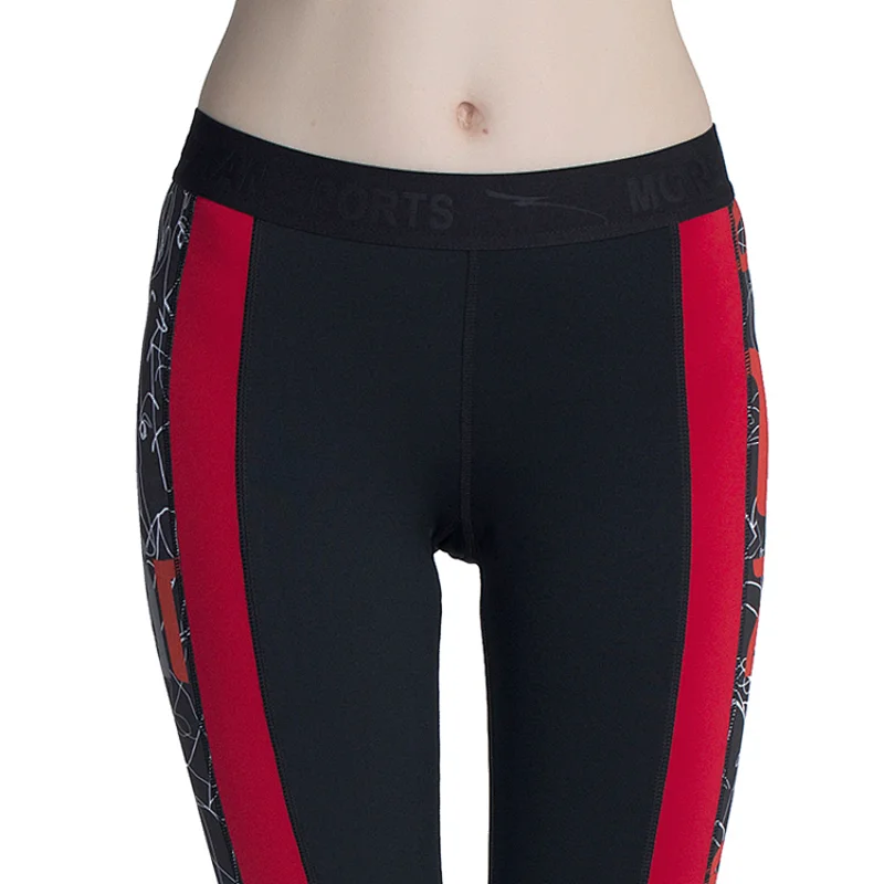 Wholesales custom athletics  spandex long running pants print leggings for women