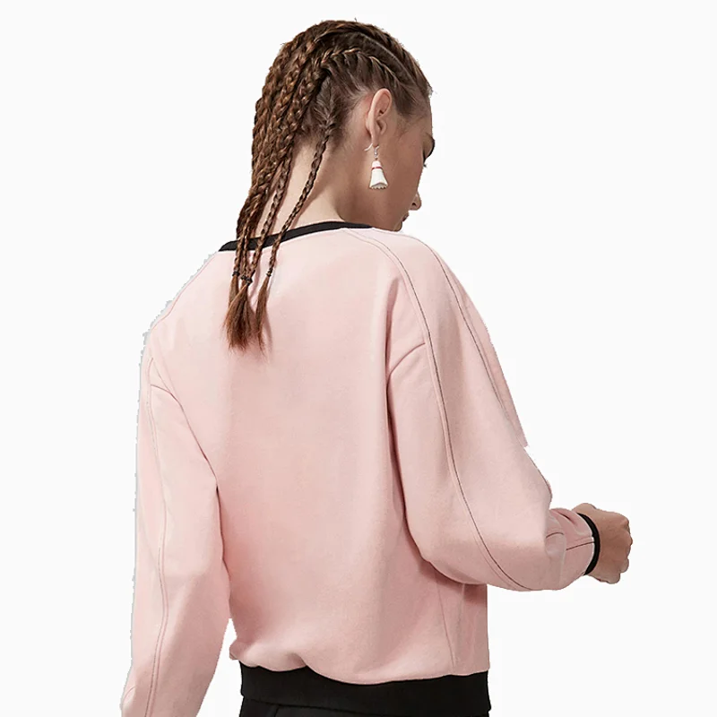 Custom logo 2020 fashion loose sports running crew neck sweater for women