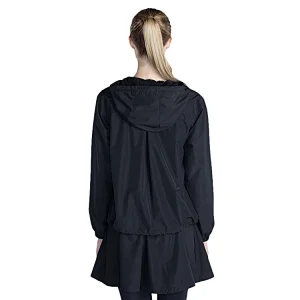 Factory cheap high quality long windbreaker jacket with  detachable bottom