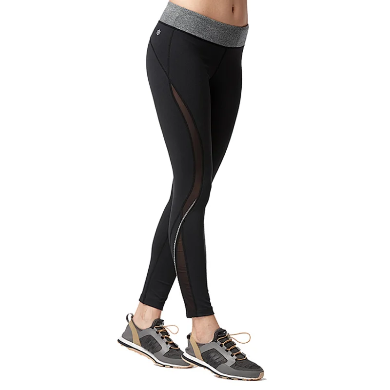 Wholesales fashion mesh breathable workout leggings fitness yoga pants for women  with custom logo