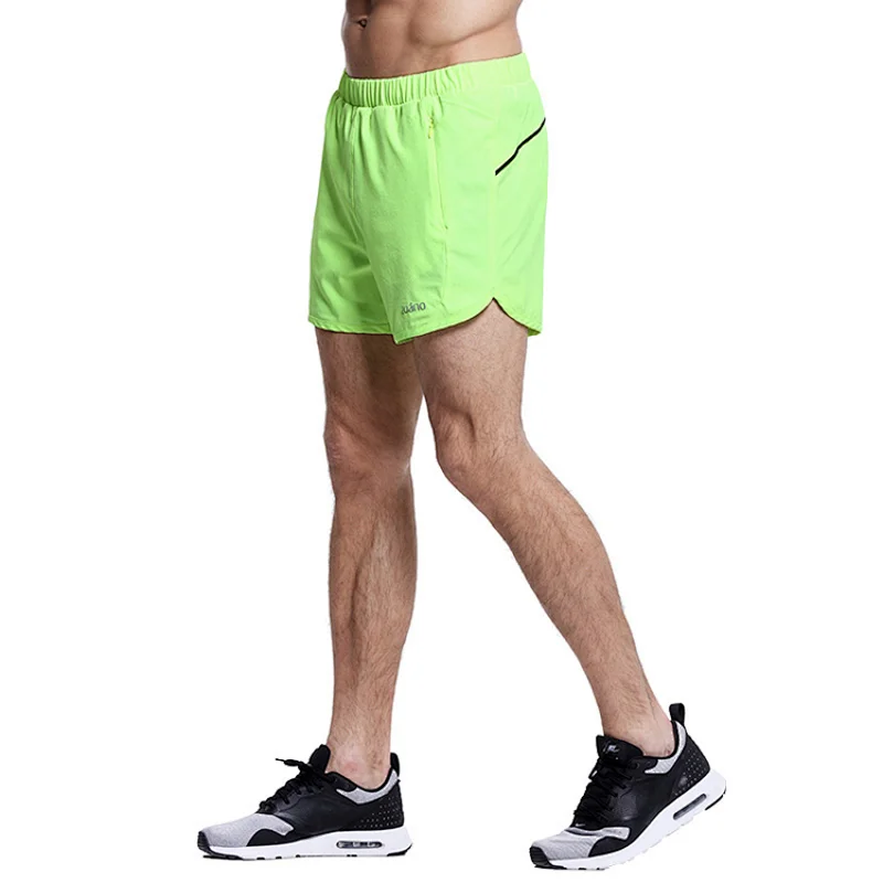 High quality mens sport shorts fitness gym running active wear zipper shorts