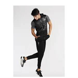 New fashion casual padded  men zip hoodie vest
