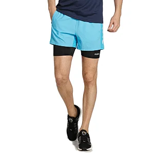 Customized print logo performance series extreme comfort 2-in-1 short running pants for men