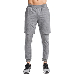 mens sport 2 in 1 running gym quick dry pants slimming tight leggings sports fitness gym sportswear