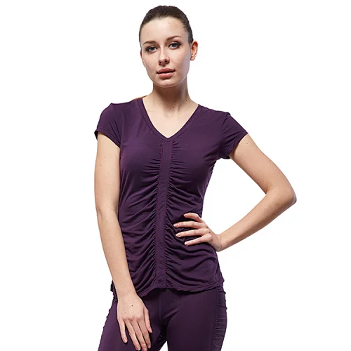 Factory designed wholesales model solid basic running  wear yoga gym sports active t shirt