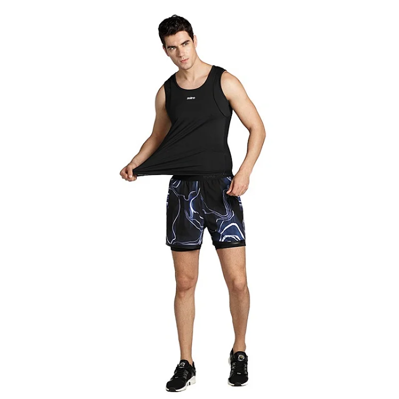 mens custom black cropped sport gym tanktops