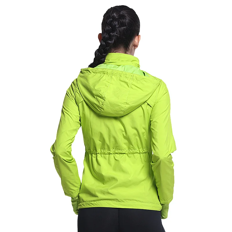 Women latest design wholesale pullover windbreaker with hoody running jacket