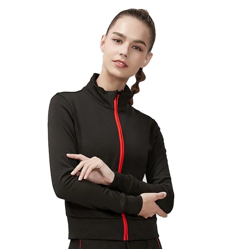 wholesale manufacturer adult designer tracksuits casual sports jacket for women sportswear with zipper