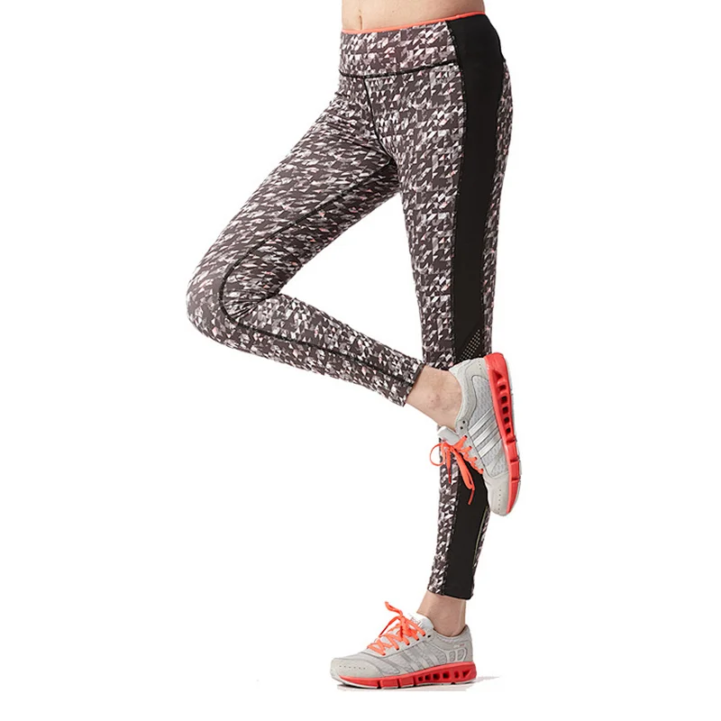 Technology Oem Spandex mesh running sport wear gym leggings flower pattern printed yoga pants for women