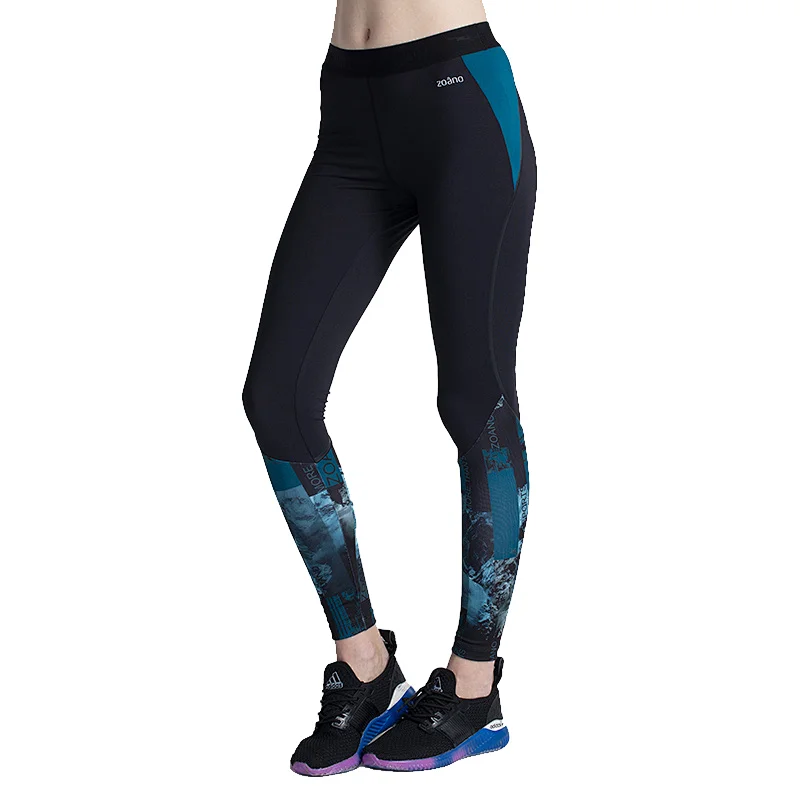 Fashion comfortable spandex  butt lift mixmatch slim fit  custom design print pants women yoga leggings