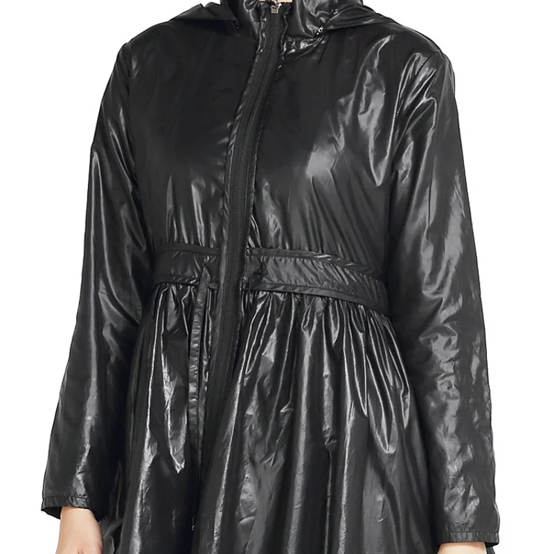 Women new design fashion running street casual long windbreaker jacket