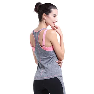 Women  hot sale fitness running sportswear  breathable compression yoga  active wear tank top Custom logo designed tank topwoman