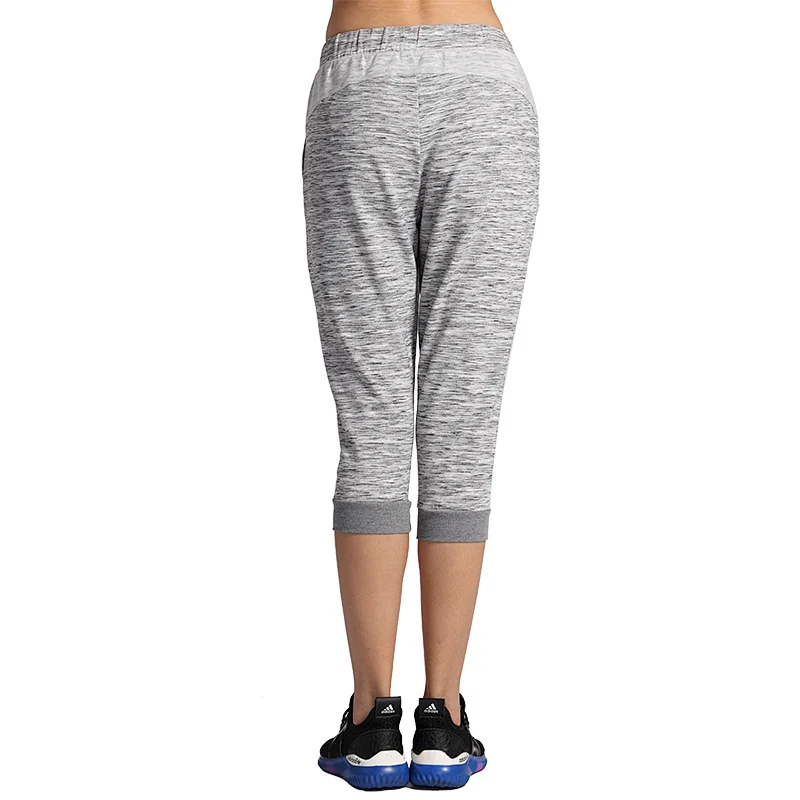 Women's stretch capri pants travel mid rise drawstring joggers casual jogging  leggings with pockets
