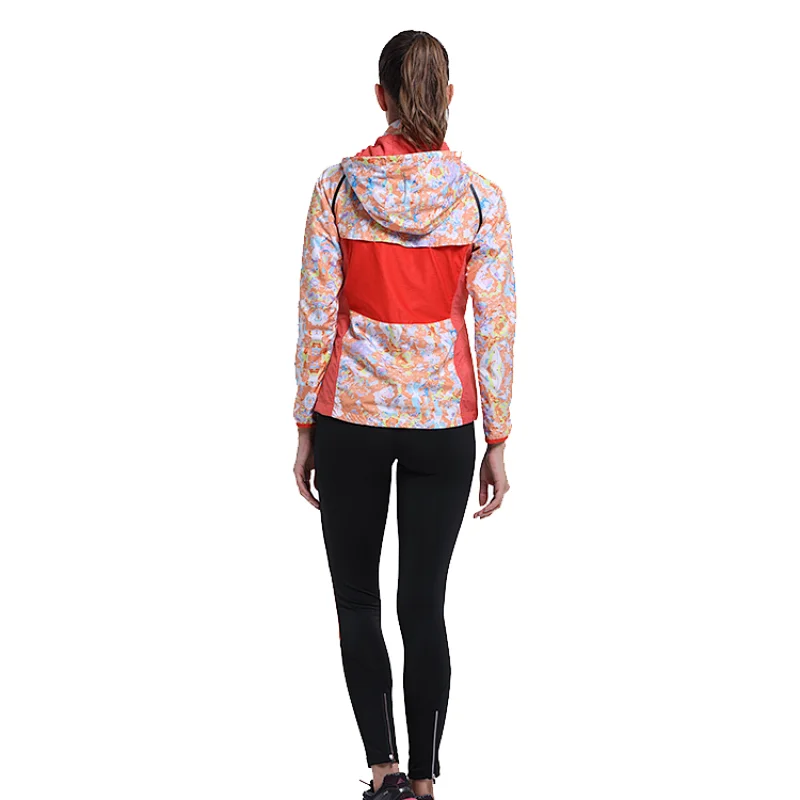 Women detachable sleeve sublimation print windbreaker jacket  shiny manufacturers sportswear