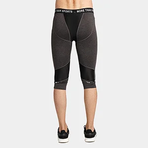 Men's power flex tummy control core compression tight gym pants