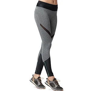 Customized  breathable dry fit spandex gym workout mesh  tights women leggings yoga pants