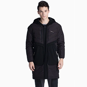 High quality quilted jacket duck down men jacket in stock  Long warm and windproof in autumn  winter Stitching and plush