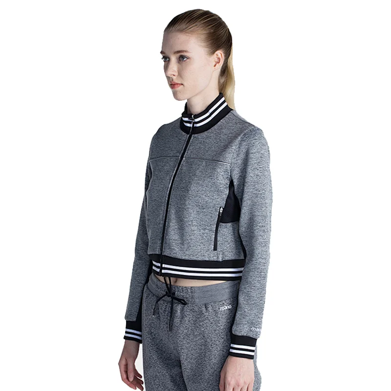 women custom logo high fashion tracksuit pretty loungewear casual jacket