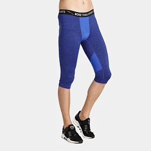 Men's power flex tummy control core compression tight gym pants