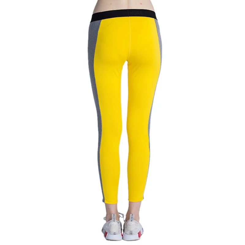 Summer neon colorful low rise trousers slim fit pattern active  gym leggings running pants for women with zip