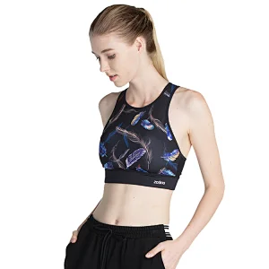 2020 wholesale sublimation printed yoga bra women mesh racerback Strapless removable cup Sports Bra