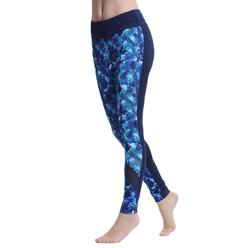 Digital colorful print gymnastic stretch leggings sportswear for women