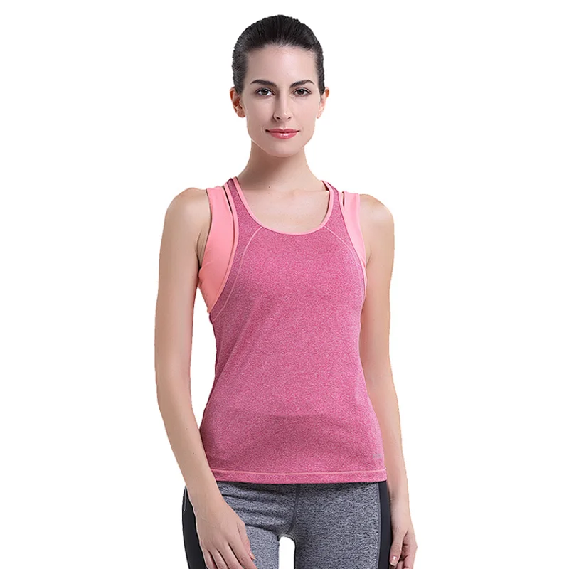 Women  hot sale fitness running sportswear  breathable compression yoga  active wear tank top Custom logo designed tank topwoman