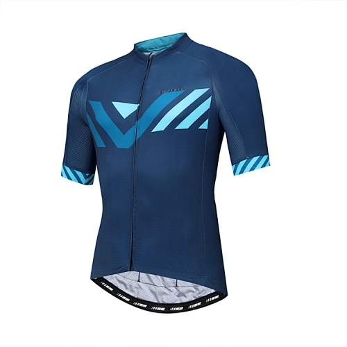 Custom short sleeve full zipped sublimation riding bike set shirts sportswear cycling jersey for men  with pockets
