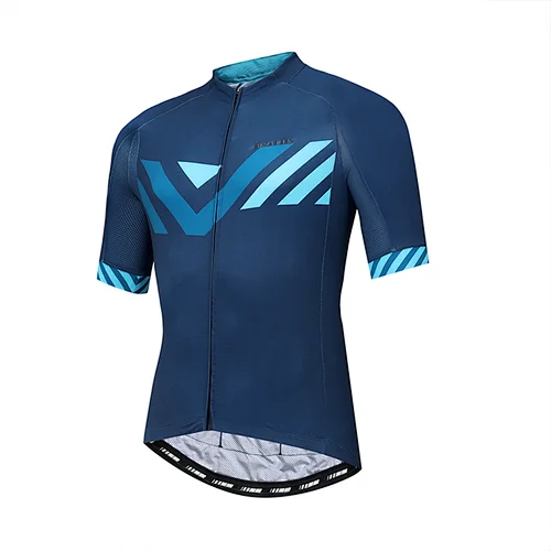 Custom short sleeve full zipped sublimation riding bike set shirts sportswear cycling jersey for men  with pockets