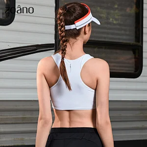 Wholesale custom design front zip sexy women sports bra