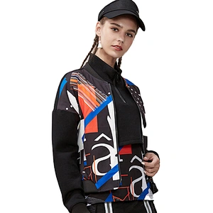 Wome Workout GYM Fitness Yoga Wear Sport Run Yoga active Quick Dry Sport jacket  sublimation printing casual Long shirt