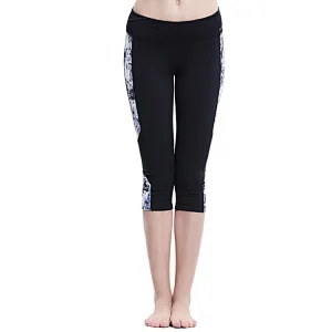 wholesale price fashion mesh inset athletic tights sets waist elastic yoga gym leggings